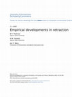 Research paper thumbnail of Empirical developments in retraction