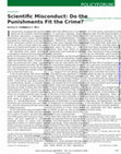 Research paper thumbnail of SOCIOLOGY: Scientific Misconduct: Do the Punishments Fit the Crime?