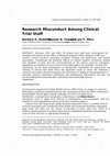 Research paper thumbnail of Research misconduct among clinical trial staff