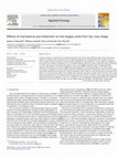 Research paper thumbnail of Effects of mechanical pre-treatment on the biogas yield from ley crop silage