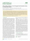 Research paper thumbnail of Effect of Wine Inhibitors on Free Pineapple Stem Bromelain Activity in a Model Wine System