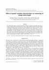 Research paper thumbnail of Effect of spatial variation characteristics on contouring of design storm depth