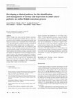 Research paper thumbnail of Developing a clinical pathway for the identification and management of anxiety and depression in adult cancer patients: an online Delphi consensus process