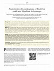 Research paper thumbnail of Postoperative Complications of Posterior Ankle and Hindfoot Arthroscopy