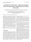 Research paper thumbnail of Screening for Cervical Cancer -Uptake and Associated Factors in a Representative Sample in the City of Patras, West-Greece