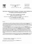 Research paper thumbnail of Hormone replacement therapy increases renal kallikrein excretion in healthy postmenopausal women