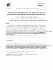 Research paper thumbnail of The structure of the Reasons for Attempting Suicide Questionnaire (RASQ) in a nonclinical adult population