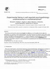 Research paper thumbnail of Experimental faking in self-reported psychopathology: unidimensional or multidimensional?