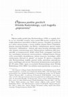 Research paper thumbnail of Odprawa posłów greckich Witolda Rudzińskiego, czyli tragedia „poprawiona”