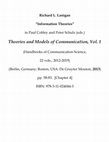 Research paper thumbnail of Theories and Models of Communication: Information Theories (2013)