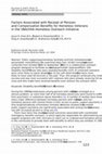 Research paper thumbnail of Factors Associated with Receipt of Pension and Compensation Benefits for Homeless Veterans in the VBA/VHA Homeless Outreach Initiative