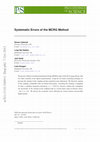 Research paper thumbnail of Systematic Errors of the MCRG Method