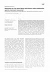 Research paper thumbnail of Reassuring sex: Can sexual desire and intimacy reduce relationship- specific attachment insecurities