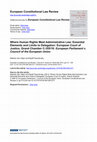 Research paper thumbnail of Where Human Rights Meet Administrative Law: Essential Elements and Limits to Delegation: European Court of Justice, Grand Chamber C-355/10: European Parliament v. Council of the European Union