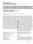 Research paper thumbnail of Determination of ANA specificity using multiplexed fluorescent microsphere immunoassay in patients with ANA positivity at high titres after infliximab treatment: preliminary results