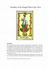 Research paper thumbnail of Remarks on the Hanged Man of the Tarot