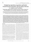 Research paper thumbnail of Hedgehog signaling regulates epithelial-mesenchymal transition during biliary fibrosis in rodents and humans