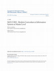 Research paper thumbnail of Mocuris - Modern Curriculum In Information Systems At Master Level