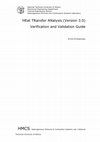 Research paper thumbnail of HEat TRansfer ANalysis (Version 3.0) Verification and Validation Guide