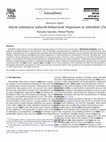 Research paper thumbnail of Alarm substance induced behavioral responses in zebrafish (Danio rerio)