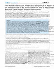 Research paper thumbnail of The PCNA Interaction Protein Box Sequence in Rad54 Is an Integral Part of Its ATPase Domain and Is Required for Efficient DNA Repair and Recombination