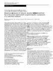 Research paper thumbnail of Biophysical analysis of natural, double-helical DNA modified by a dinuclear platinum(II) organometallic compound in a cell-free medium