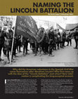 Research paper thumbnail of "Naming the Lincoln Battalion." The Volunteer 33.1 (March 2016): 9-11.