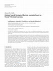 Research paper thumbnail of Optimal Search Strategy of Robotic Assembly Based on Neural Vibration Learning