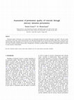 Research paper thumbnail of Assessment of permeation quality of concrete through mercury intrusion porosimetry