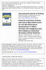 Research paper thumbnail of Factorial Invariance Testing and Latent Mean Differences for the Self-Description Questionnaire II (Short Version) with Indigenous and Non-Indigenous Australian Secondary School Students