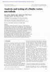 Research paper thumbnail of Analysis and testing of a fluidic vortex microdiode