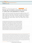 Research paper thumbnail of Human gut microbiota community structures in urban and rural populations in Russia