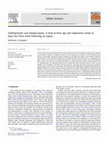 Research paper thumbnail of Underground coal mining injury: A look at how age and experience relate to days lost from work following an injury