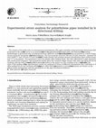 Research paper thumbnail of Experimental strain analysis for polyethylene pipes installed by horizontal directional drilling