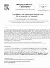 Research paper thumbnail of Decreasing the passenger waiting time for an intercity rail network