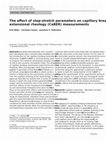 Research paper thumbnail of The effect of step-stretch parameters on capillary breakup extensional rheology (CaBER) measurements