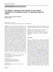 Research paper thumbnail of Is it adaptive to disengage from demands of social change? Adjustment to developmental barriers in opportunity-deprived regions