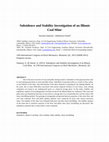 Research paper thumbnail of Subsidence and Stability Investigation of an Illinois Coal Mine