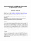 Research paper thumbnail of Numerical Analysis of Soil Nailed Walls under Seismic Condition for Different Geometry of the Nails