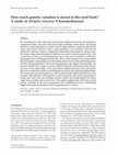 Research paper thumbnail of How much genetic variation is stored in the seed bank? A study of Atriplex tatarica (Chenopodiaceae)