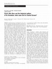 Research paper thumbnail of Czech alien flora and the historical pattern of its formation: what came first to Central Europe?