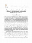 Research paper thumbnail of Report on Madhyamaka Studies at the 17th Congress of the International Association of Buddhist Studies in Vienna