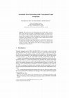 Research paper thumbnail of Semantic Web Reasoning with Conceptual Logic Programs