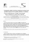 Research paper thumbnail of Computer-aided vicarious exposure versus live graded exposure for spider phobia in children