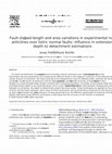 Research paper thumbnail of Fault-slip, bed-length and area variations in experimental rollover anticlines over listric normal faults: influence in extension and depth to detachment estimations