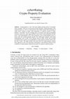 Research paper thumbnail of cyber•Rating: Crypto Property Evaluation