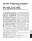 Research paper thumbnail of Phylogenetic relationships among domesticated and wild species of Cucurbita (Cucurbitaceae) inferred from a mitochondrial gene: Implications for crop plant evolution and areas of origin