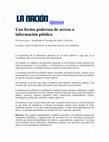 Research paper thumbnail of Una forma poderosa de acceso a información pública