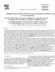 Research paper thumbnail of Midplane dose determination during total body irradiation using in vivo dosimetry