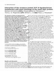 Research paper thumbnail of Interaction of the virulence protein VirF of Agrobacterium tumefaciens with plant homologs of the yeast Skp1 protein